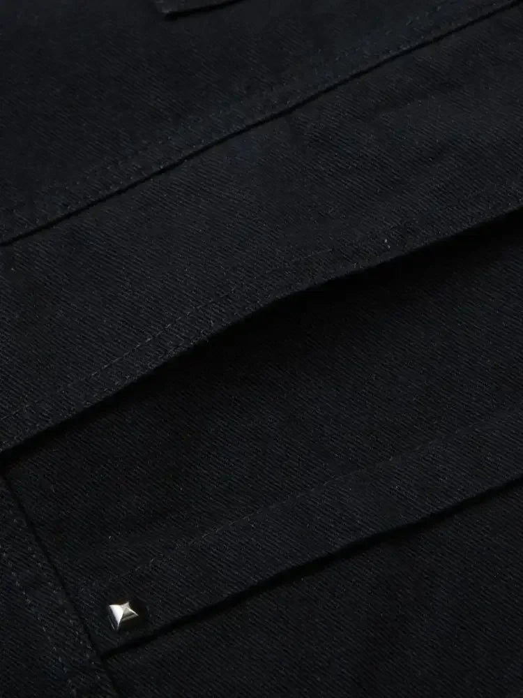 Men's Wide Leg Studded Jeans