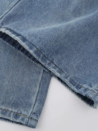 Men's Wide-Leg Vintage Wash Denim Jeans