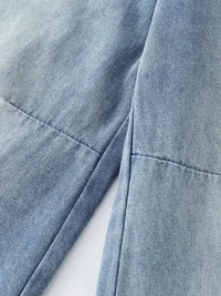 Men's Wide-Leg Vintage Wash Denim Jeans