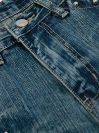Men's Wide-Leg Vintage Wash Jeans