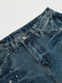 Men's Wide-Leg Vintage Wash Jeans