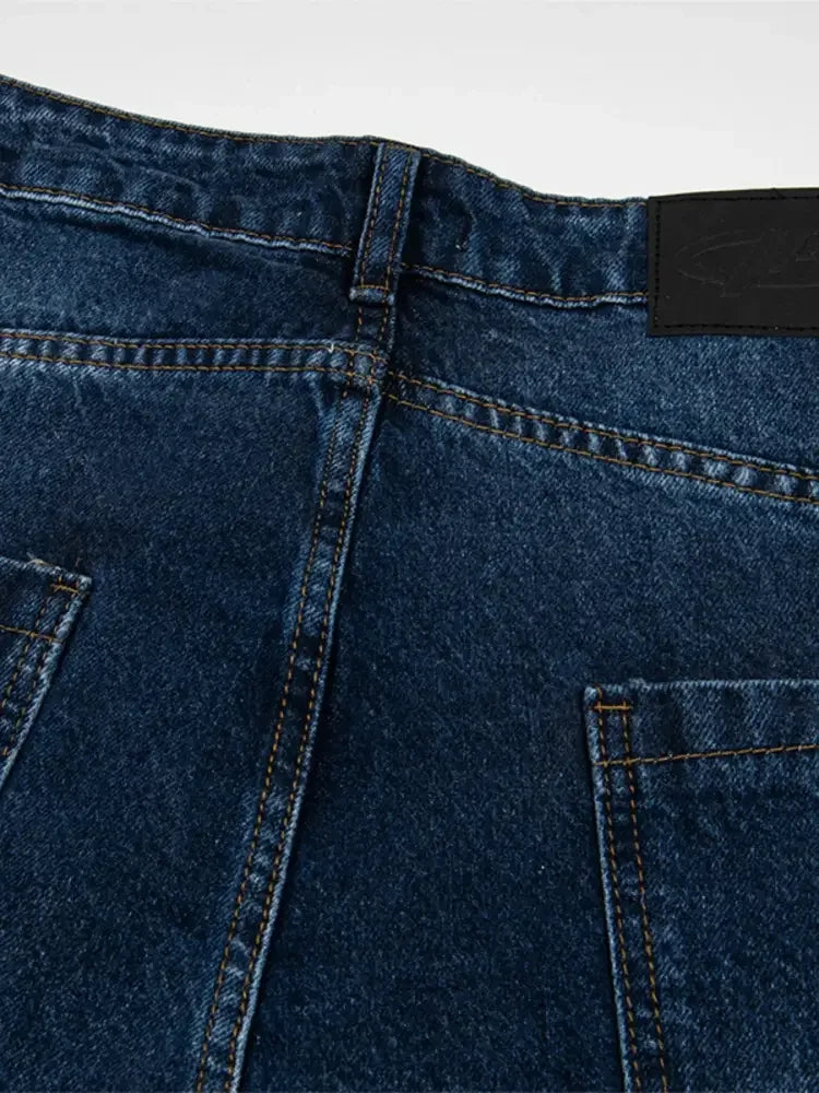 Men's Wide Leg Vintage Wash Jeans
