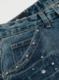 Men's Wide-Leg Vintage Wash Jeans