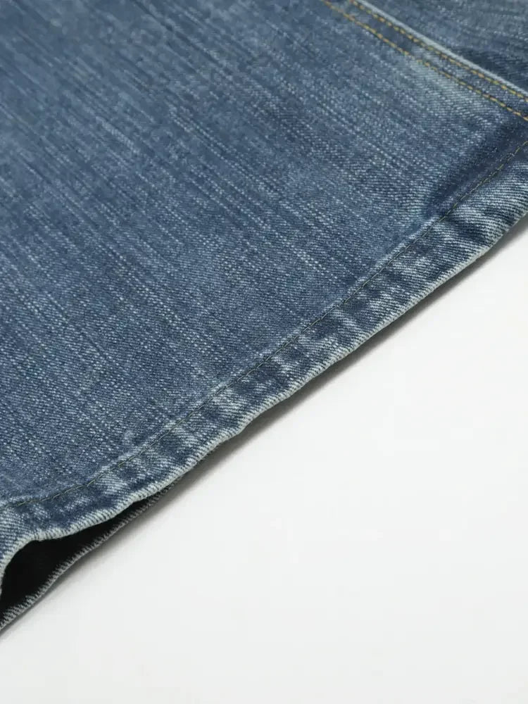 Men's Wide Leg Vintage Wash Jeans