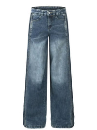 Men's Wide Leg Vintage Wash Jeans