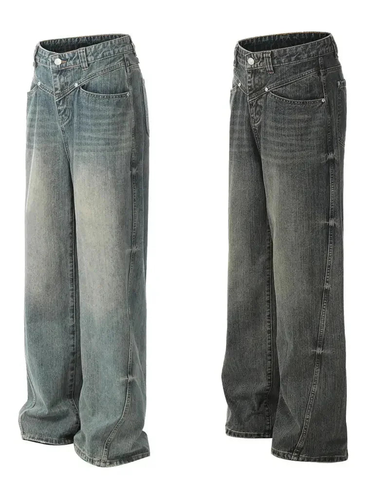 Men's Wide Leg Vintage Wash Jeans - Update AvenueTrendsi100400097686636100400097686636Men's Wide Leg Vintage Wash JeansVintage Blue