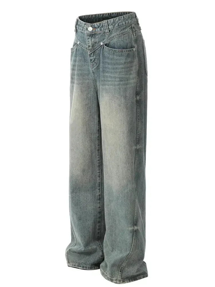 Men's Wide Leg Vintage Wash Jeans - Update AvenueTrendsi100400097689700100400097689700Men's Wide Leg Vintage Wash JeansLight Blue