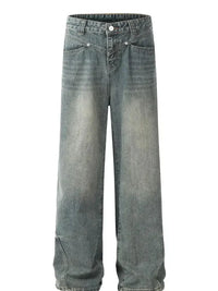 Men's Wide Leg Vintage Wash Jeans - Update AvenueTrendsi100400097689700100400097689700Men's Wide Leg Vintage Wash JeansLight Blue