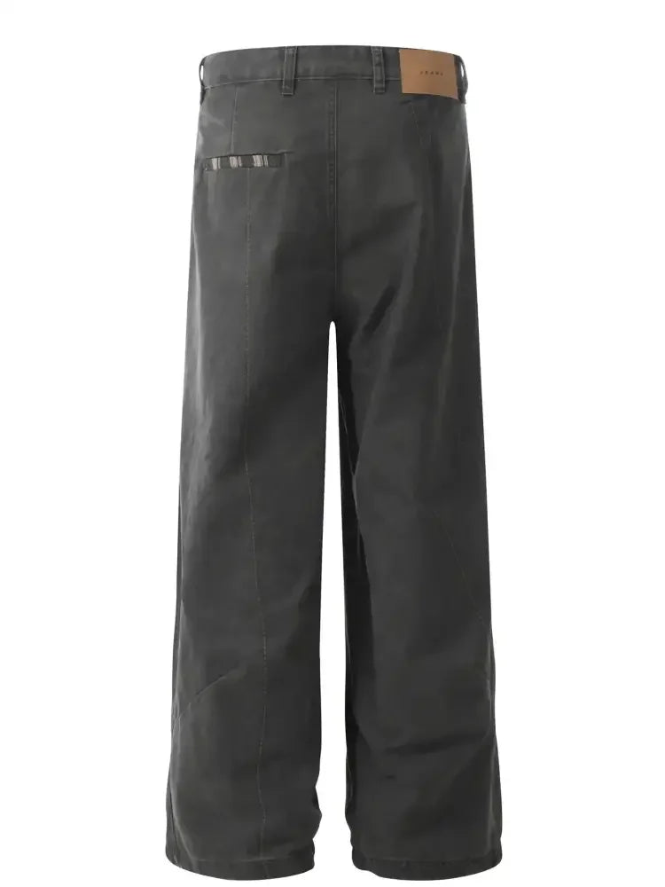 Men's Wide Leg Vintage Washed Jeans