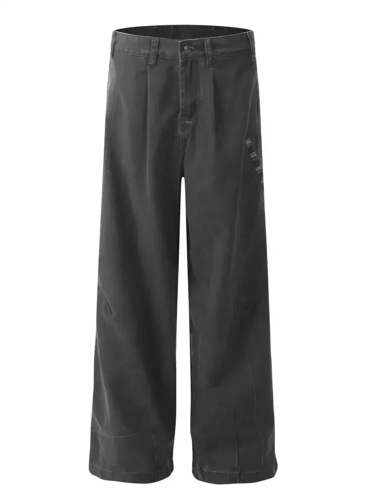 Men's Wide Leg Vintage Washed Jeans