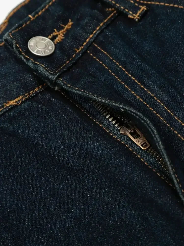 Men's Wide Leg Wash Denim Shorts