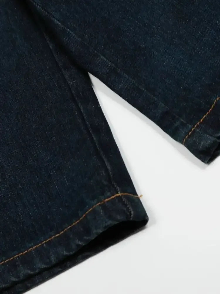 Men's Wide Leg Wash Denim Shorts