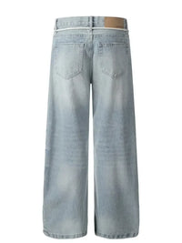 Men's Wide Leg Wash Jeans