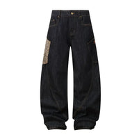 Men's Wide Leg Wash Jeans