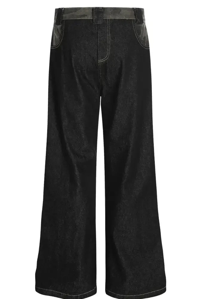 Men's Wide Leg Wash Jeans