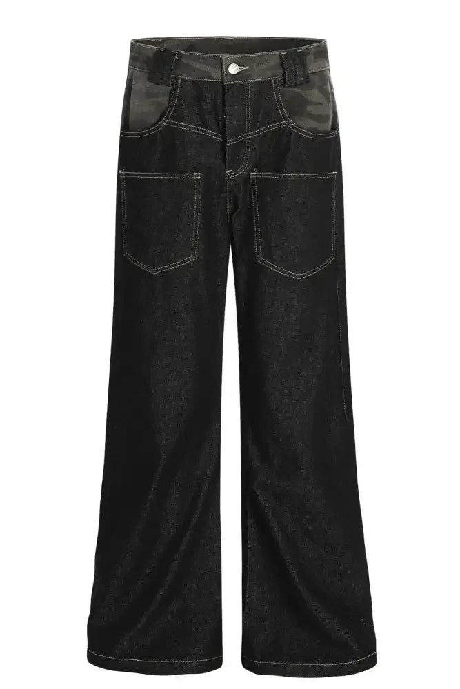 Men's Wide Leg Wash Jeans