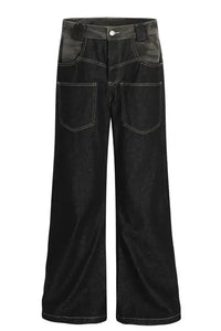 Men's Wide Leg Wash Jeans