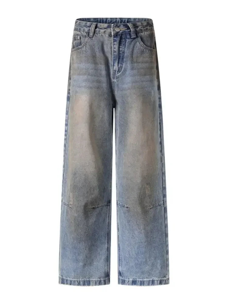 Men's Wide Leg Wash Jeans