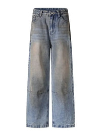 Men's Wide Leg Wash Jeans