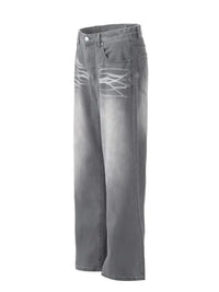Men's Wide Leg Wash Jeans - Update AvenueTrendsi100400337171014100400337171014Men's Wide Leg Wash JeansGray