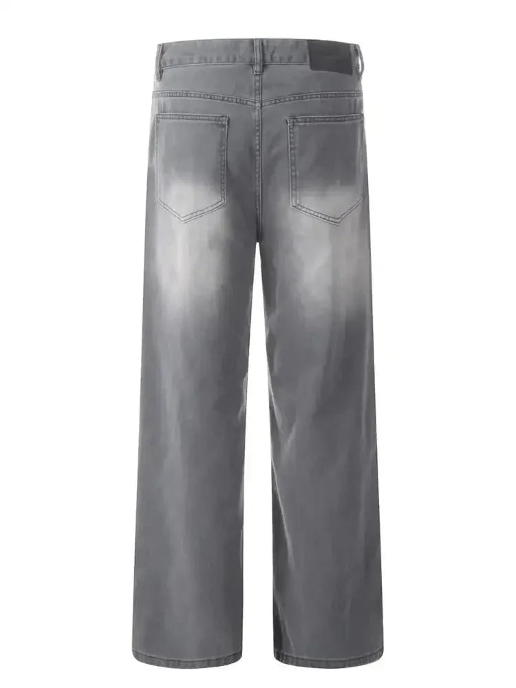 Men's Wide Leg Wash Jeans - Update AvenueTrendsi100400337171014100400337171014Men's Wide Leg Wash JeansGray