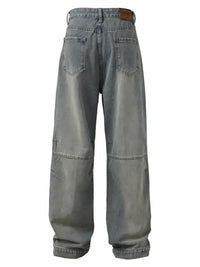 Men's Wide Leg Washed Jeans