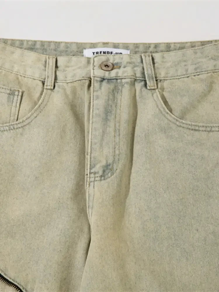 Men's Zip Detail Loose Fit Jeans