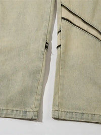 Men's Zip Detail Loose Fit Jeans