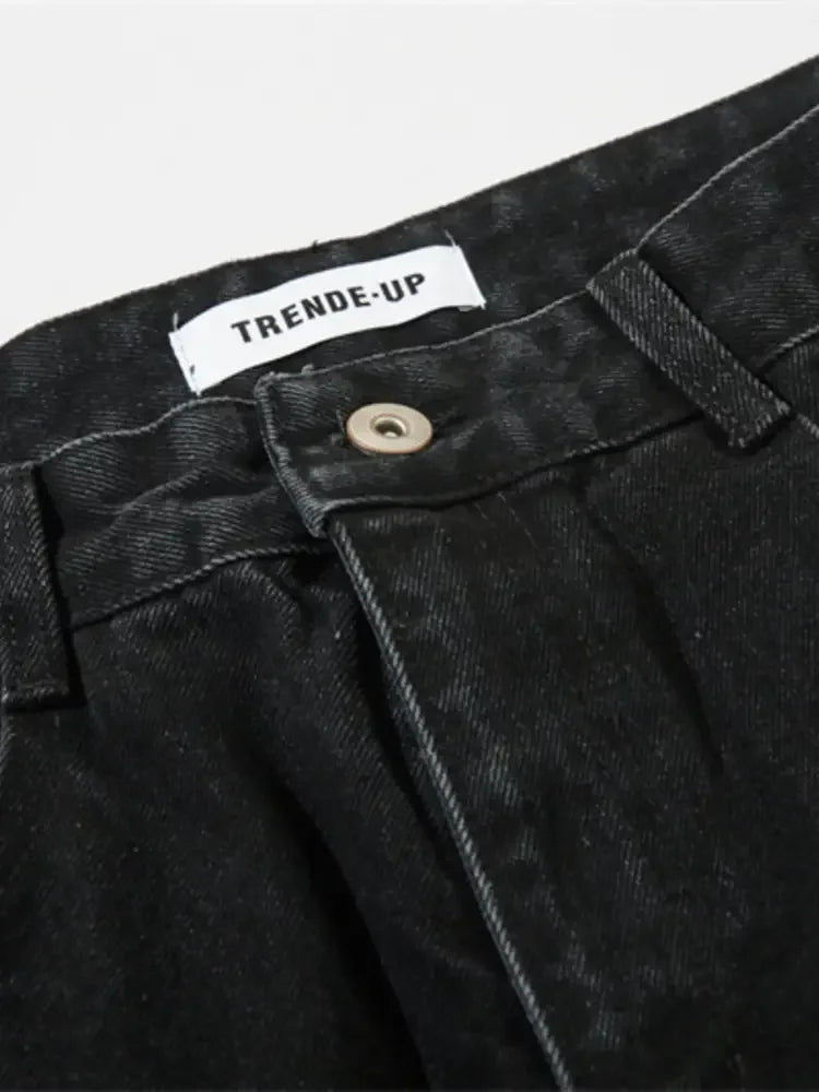 Men's Zip Detail Loose Fit Jeans
