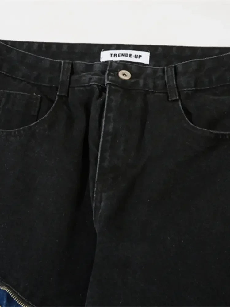 Men's Zip Detail Loose Fit Jeans