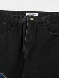 Men's Zip Detail Loose Fit Jeans