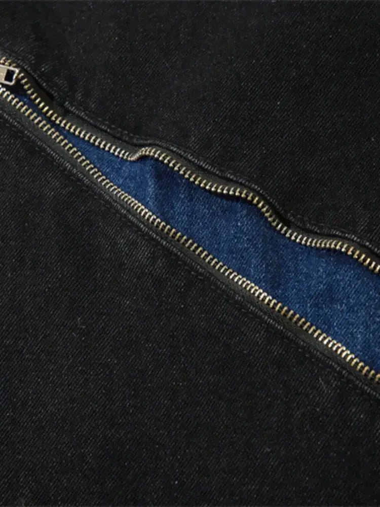 Men's Zip Detail Loose Fit Jeans