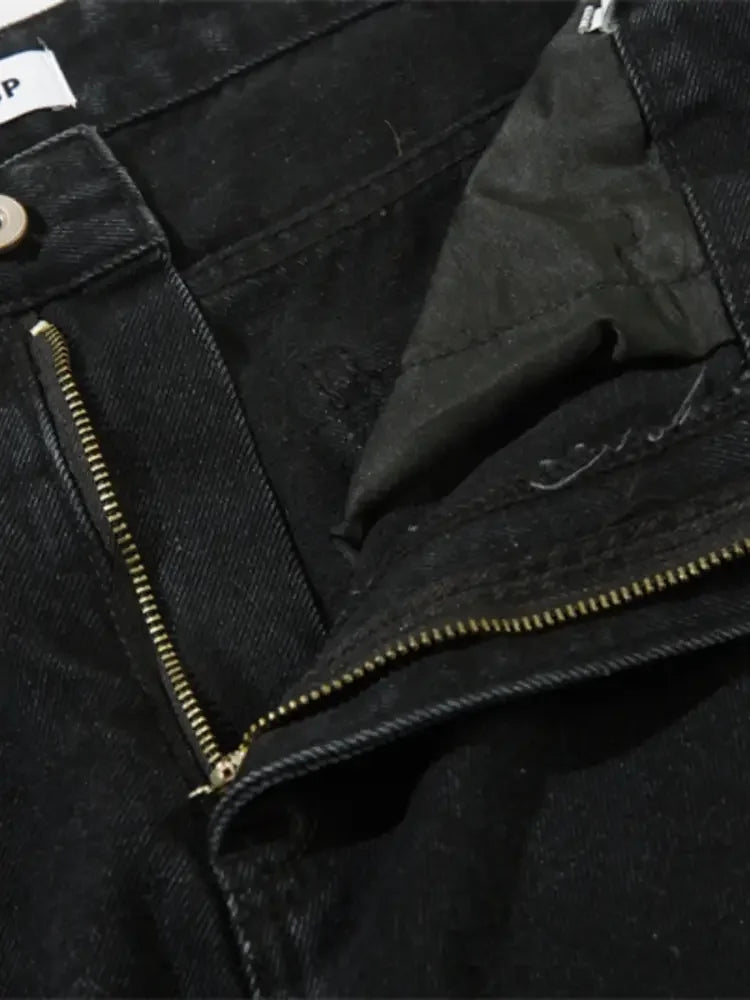 Men's Zip Detail Loose Fit Jeans