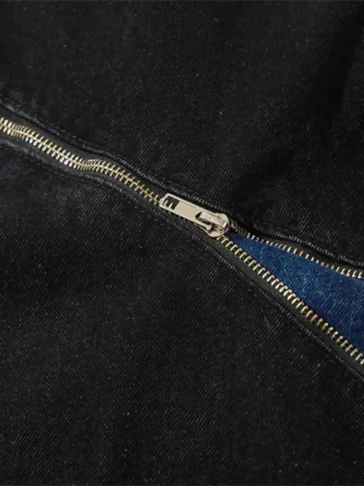 Men's Zip Detail Loose Fit Jeans
