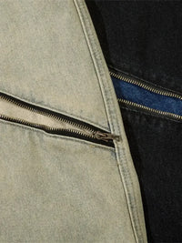 Men's Zip Detail Loose Fit Jeans