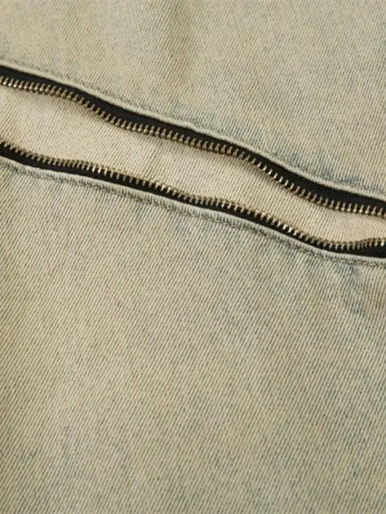 Men's Zip Detail Loose Fit Jeans