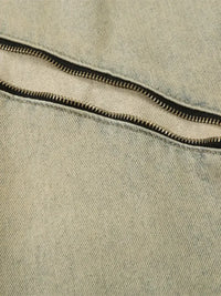 Men's Zip Detail Loose Fit Jeans