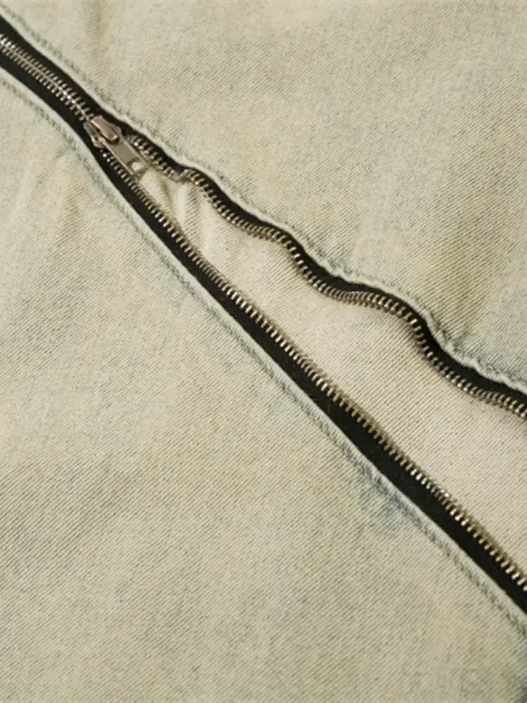 Men's Zip Detail Loose Fit Jeans
