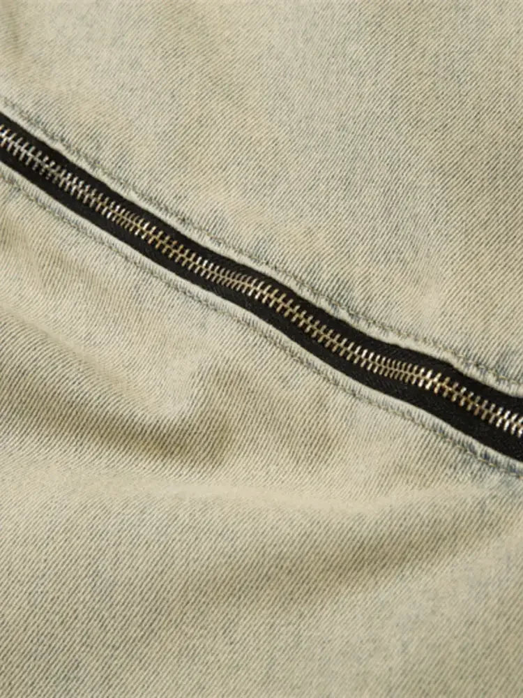 Men's Zip Detail Loose Fit Jeans