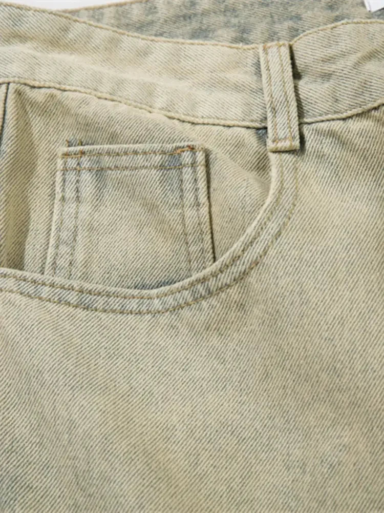 Men's Zip Detail Loose Fit Jeans