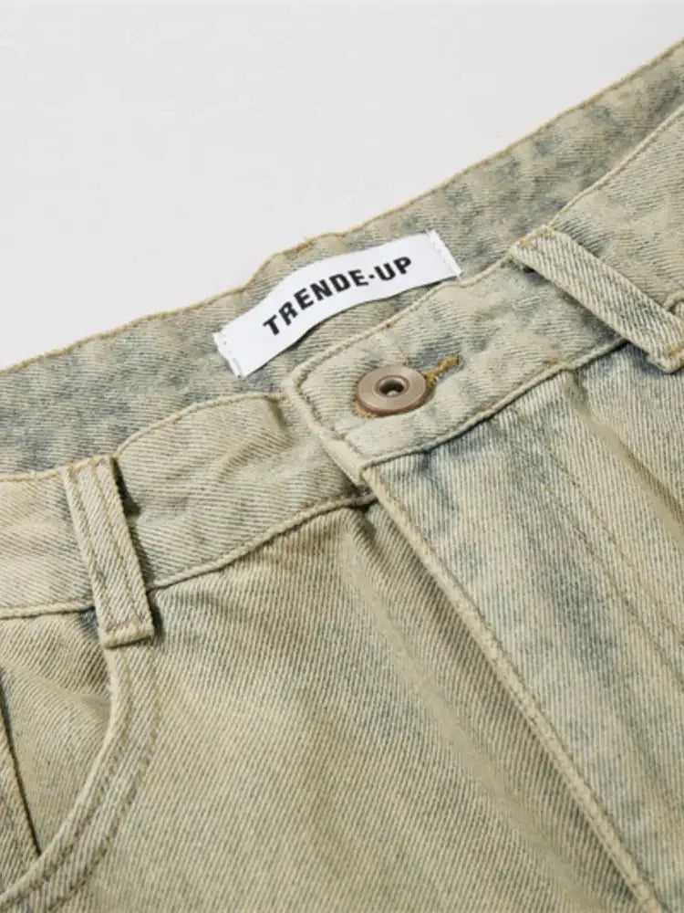 Men's Zip Detail Loose Fit Jeans