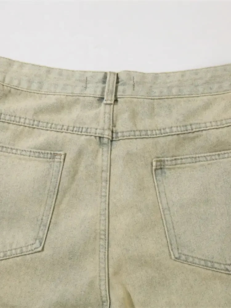 Men's Zip Detail Loose Fit Jeans