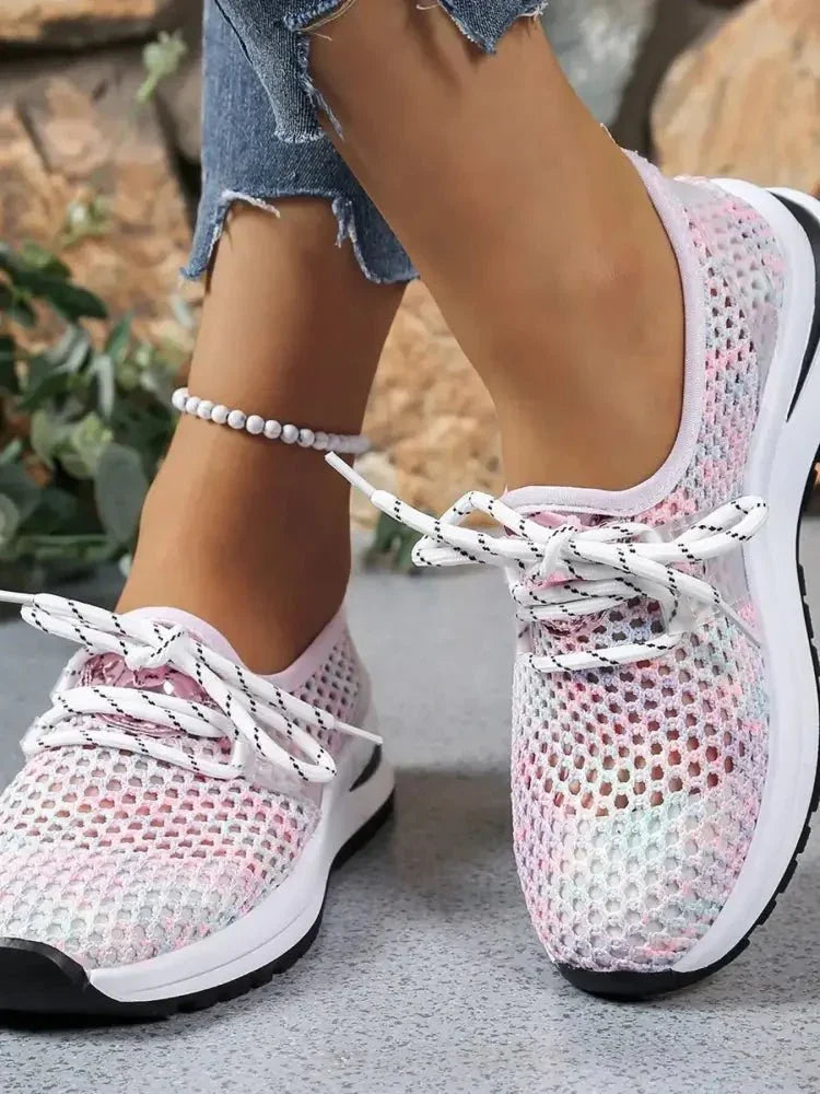 Mesh Breathable Lace Up Athletic - Update AvenueTrendsi100600441135428100600441135428Mesh Breathable Lace Up AthleticPink