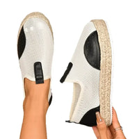 Mesh Espadrille Platform Slip-Ons