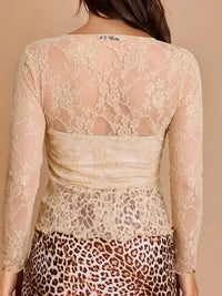 Mesh Floral Lace Long Sleeve T-Shirt - Update AvenueT-ShirtsTrendsi1001004519755481001004519755483739abc365724489bde5f38150c802e0 - Max - OriginApricot