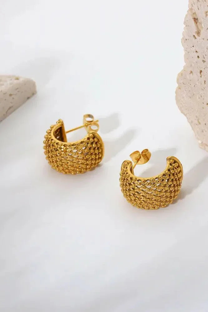 Mesh Half Hoop Earrings - Update AvenueFestival VibesTrendsi1013006055657661013006055657664b48e110635a40c1a24d074e35c97b00 - MaxGold