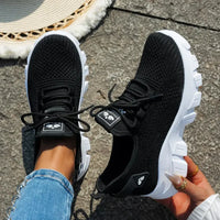 Mesh Lace Up Platform Athletic