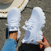 Mesh Lace Up Platform Athletic