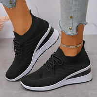 Mesh Lace Up Wedge Athletic - Update AvenueTrendsi100600252913802100600252913802Mesh Lace Up Wedge AthleticBlack