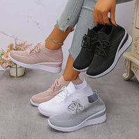 Mesh Lace Up Wedge Athletic - Update AvenueTrendsi100600252913802100600252913802Mesh Lace Up Wedge AthleticBlack